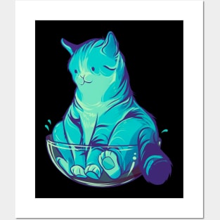 If it fits, it sits! (funny alien cat) Posters and Art